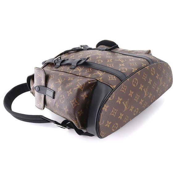 Louis Vuitton Monogram Macassar Christopher PM Backpack Rucksack Brown Noir - Picture 4 of 10
